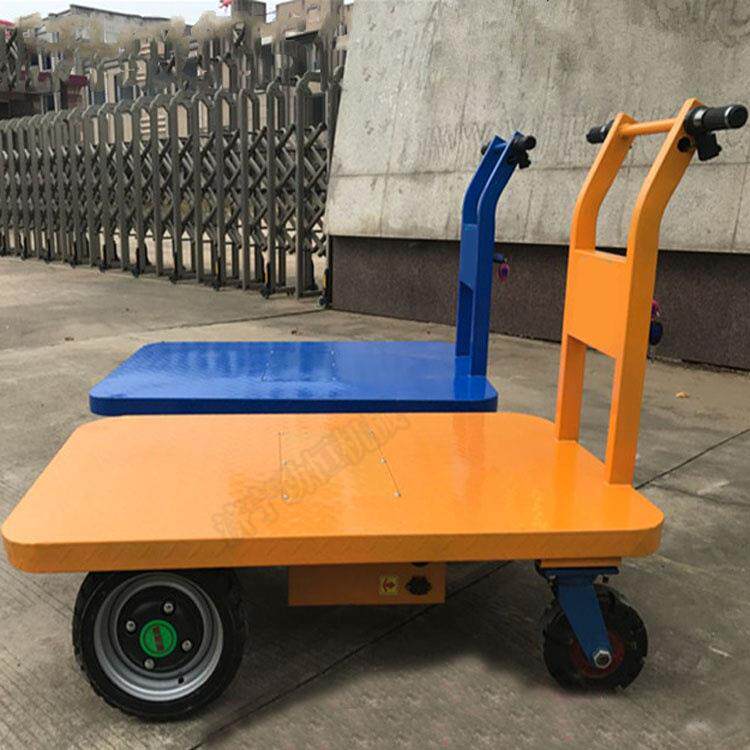 战驾式电动板车农578用搬运运物流板小推车平电动载重拉货周转平