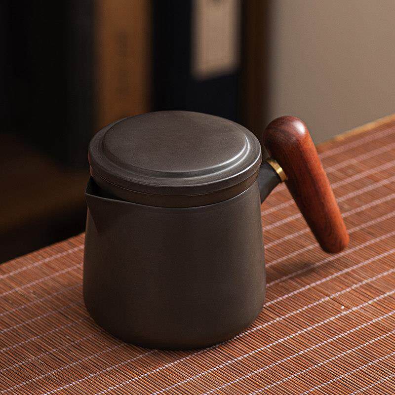 紫砂壶泡茶壶单壶茶水分离杯内置过滤网330ml一人专用茶具快客杯