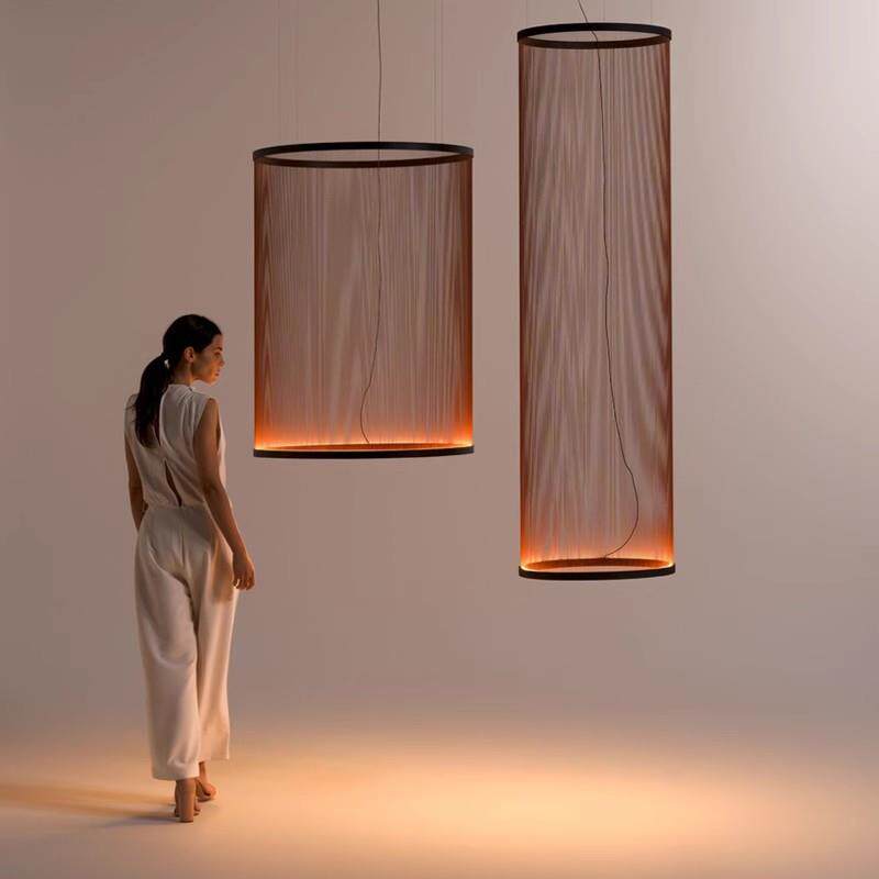 西班牙Vibia Array 设计师极简挑空客厅吊灯酒店别墅复式楼流苏灯