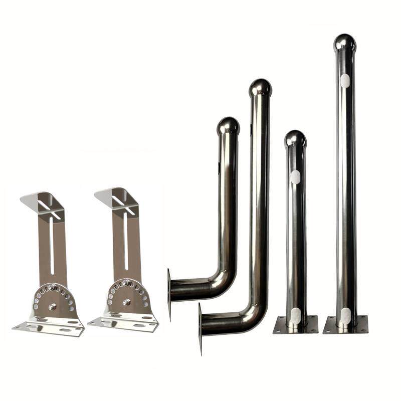 红外对射不锈钢网桥支架报警器防盗安装电子围栏探测器光栅加长杆