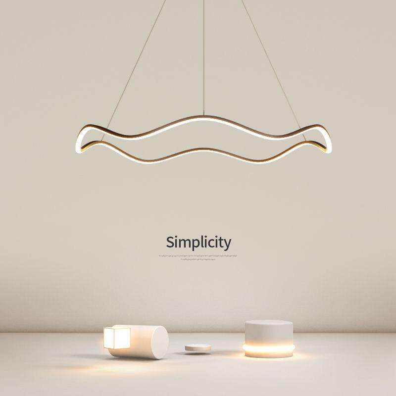 极简客厅灯主灯现代简约大气北欧风格灯具创意波浪环形客餐厅吊灯