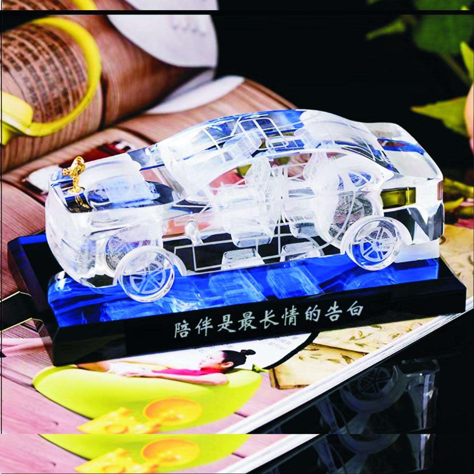 制定内雕水晶汽车模型轿车跑车卡车机动车大货车送客户模型摆件订