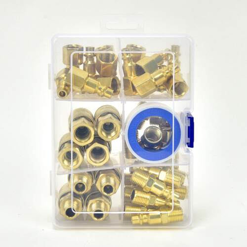 美式接头1/4NPT耦合器公母插芯内外螺纹北美跨境品德欧式45PC套装