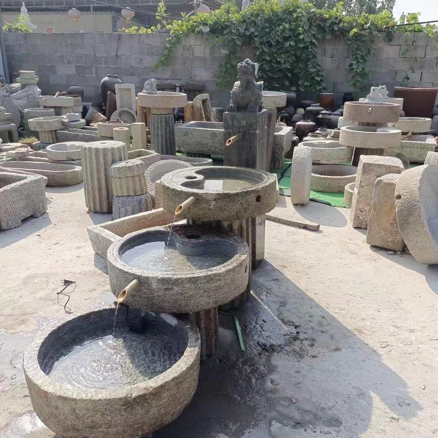 老旧石槽马槽鱼缸花盆种花养鱼洗手池彷古别墅庭院民宿室内庭院