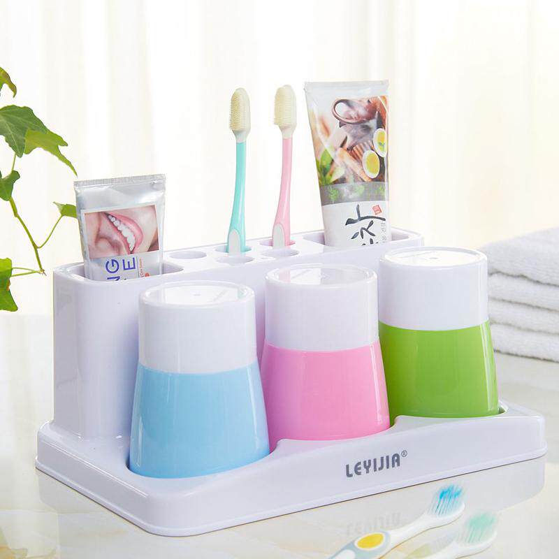 创意情侣结婚牙刷架带漱口杯套装刷牙杯子塑料牙缸卫浴洗漱杯