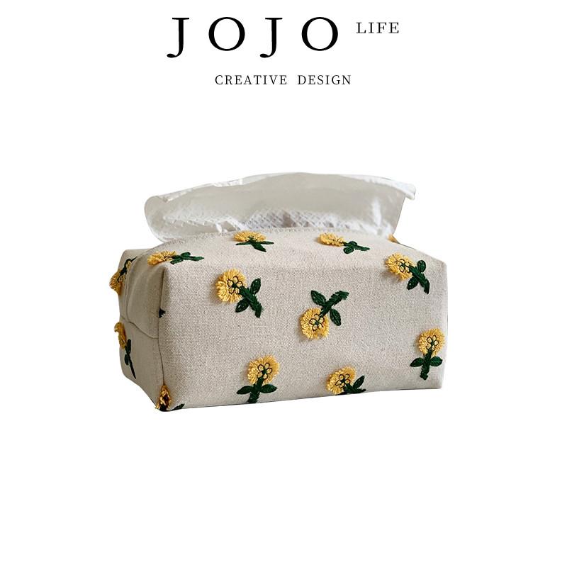 JOJO'S L. PD·Wood·纸巾盒家用日式立体小花轻奢抽纸盒 | 木华