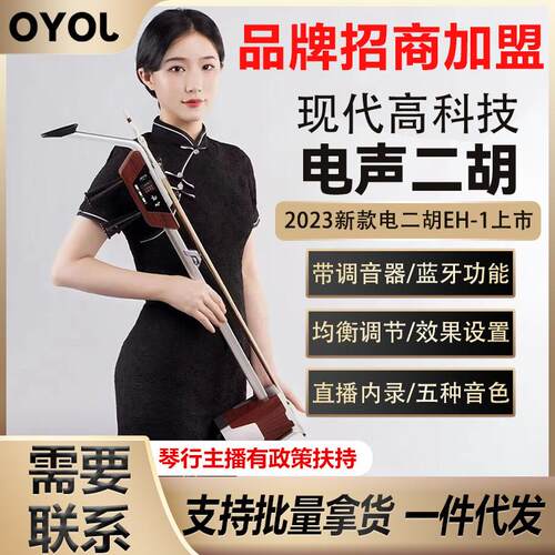 JOYO卓乐电二胡EH-1初学者成人专业舞台演出电声二胡乐器胡琴乐器