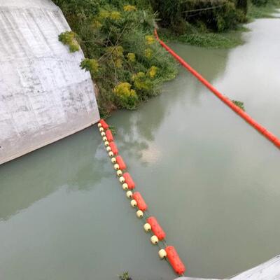 库区划分区域塑料浮筒汛期排水渠阻污清理杂物浮桶600*1000