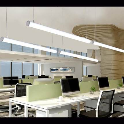 led办公吊线灯灯现代简约室吊灯圆形线条灯长条灯家用吊灯家用