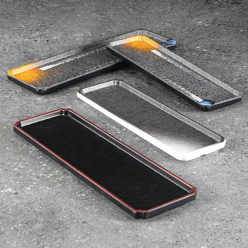 密胺长条托盘创意长盘子商用长方形烤肉盘火锅菜盘日式寿司碟子