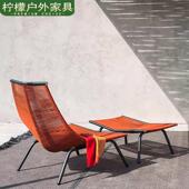 户摇椅藤编躺庭院月亮椅民宿花园闲外懒人椅逍椅遥0415休椅爆款 沙