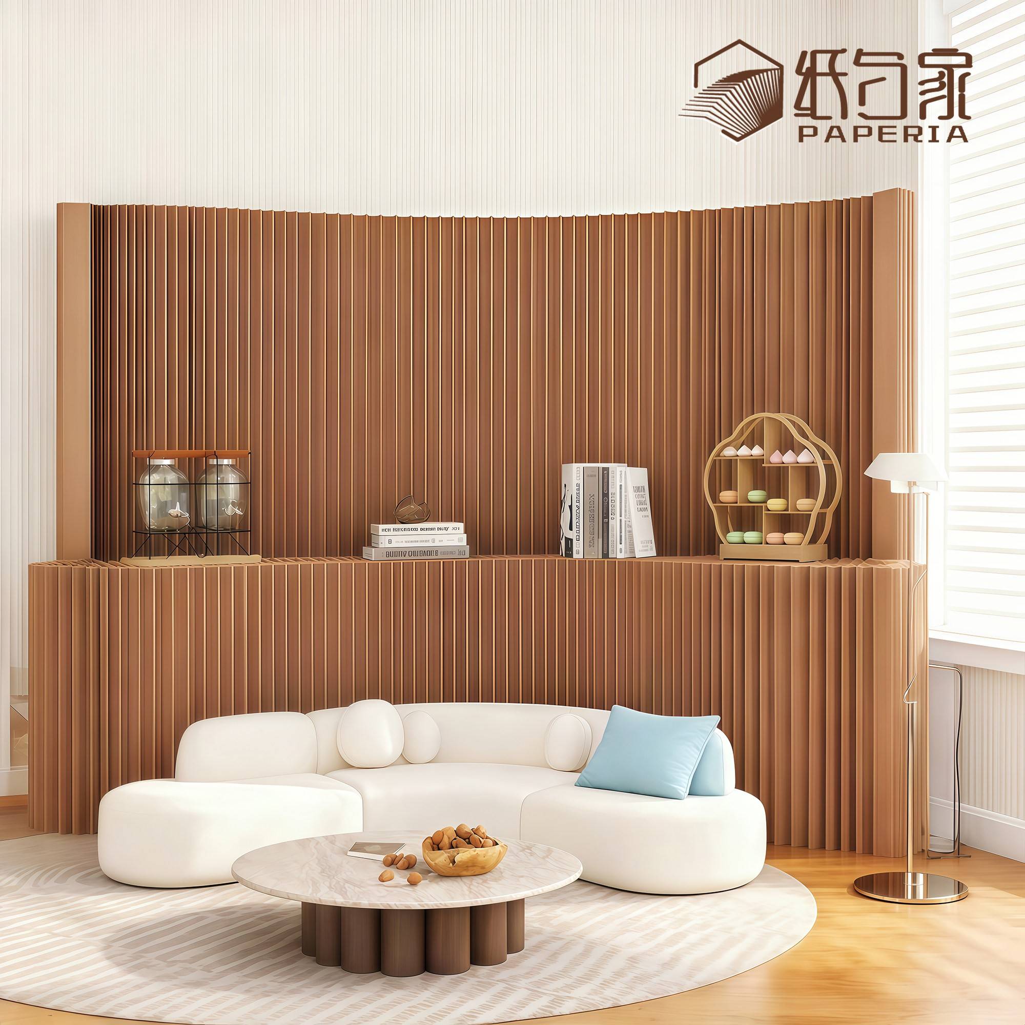 纸与家屏风隔断假墙置物展台墙办公室隔断挡板新型一房变两房隔板