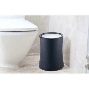 南方GPX 205F翻盖垃圾桶家用酒店卫生间双层黑色客房桶小蛮腰房间