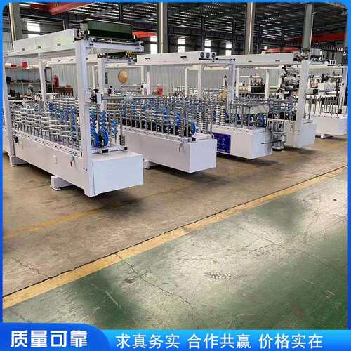 PLC操作多功能外墙保温PVC护角包覆机 1250型木饰面板冷胶包覆机
