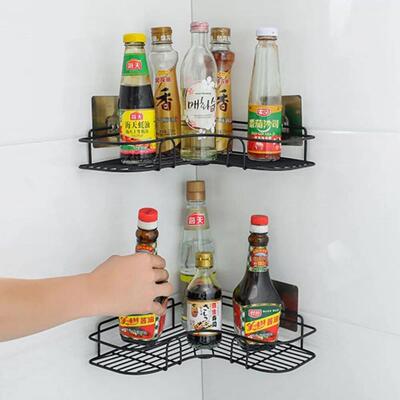 2PCS Non Perforated Bathroom, Bathroom, Triangle Shelf, Wall