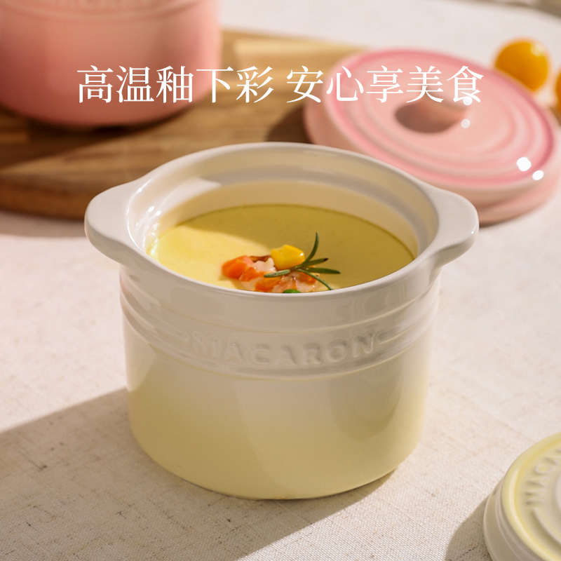 川岛屋瓦罐汤炖盅家用隔水炖双盖煨汤罐炖罐小汤盅陶瓷一人份蒸盅