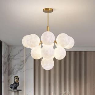客42厅泡灯葡萄灯奶油风卧灯饰简约泡球房间室灯餐厅楼梯魔豆吊吊