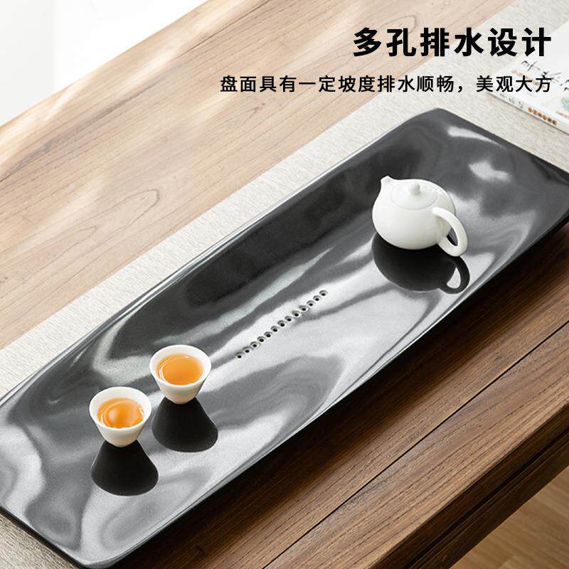 然整块金石茶盘云梦泽高档石天材家用简约石水头轻奢日式托盘排乌
