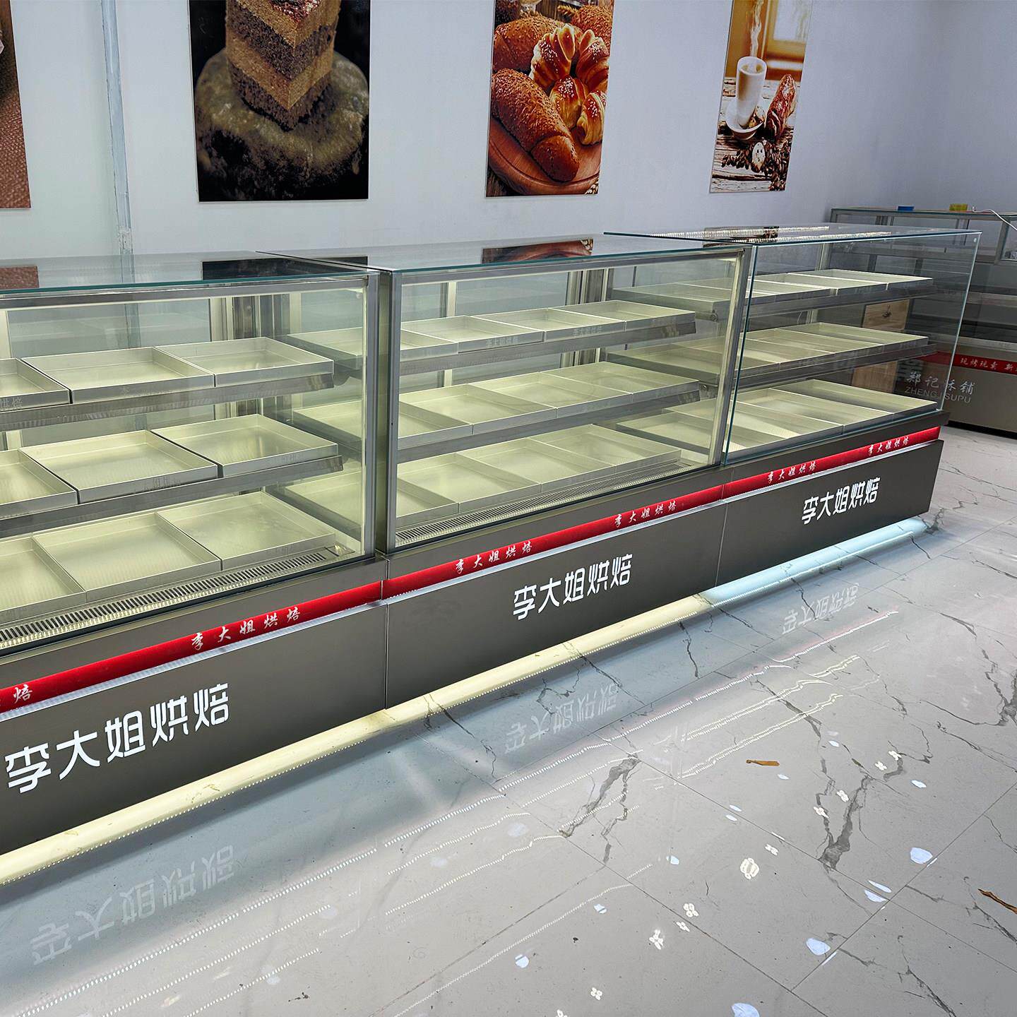 新款中式糕点柜面 面包蛋糕展示柜桃酥饼干 干柜台不锈钢点心展示