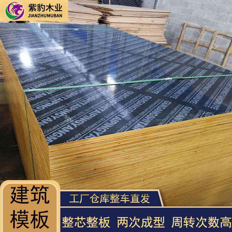 广西建筑覆膜板双面黑色木板材工地地基清水板双面覆膜胶合板