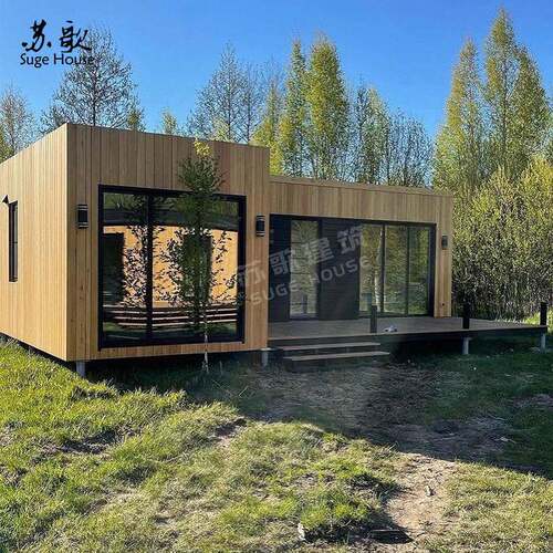 户外住人预制模块化防腐木房子装配式小木屋民宿酒店设计定制