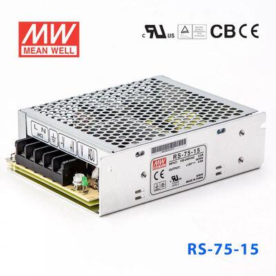 明纬开关电源RS-753.3V5V12V15V24V48V75WNES变压器S-50带电源