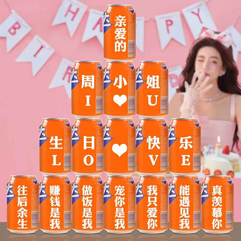 生日芬达送老婆女友女神节闺蜜18岁创意生日礼物成人装饰场景