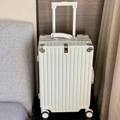 高档金登仕复古李箱行铝框PC拉2杆箱女264寸旅行箱男20寸密码登机