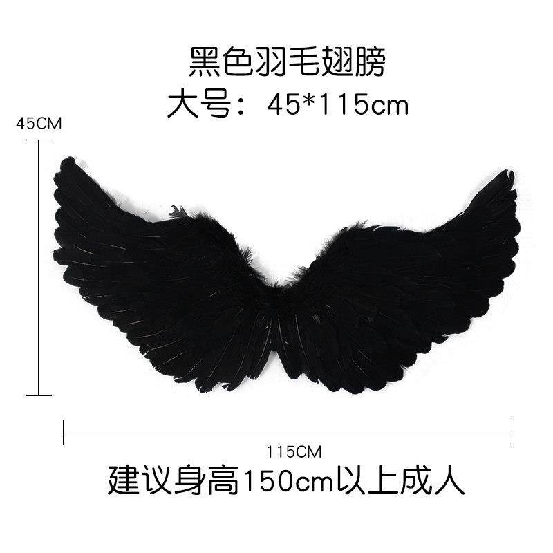 万圣节装扮恶魔翅膀道具化妆舞会派对酒吧游戏翼扮装情侣装黑色