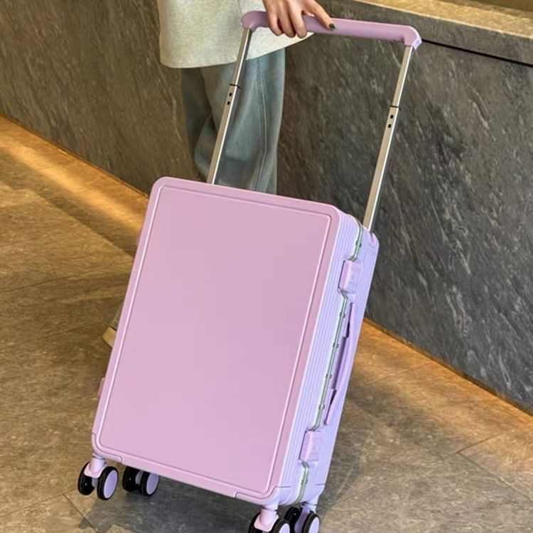 宽拉杆行李箱女铝框20寸登机箱万向轮静音旅行箱大容量密码皮箱子