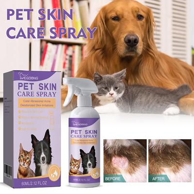 Yegbong Pet Skin Relief Spray - Relieves Itching, Removes Mi