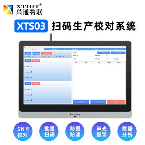 兴通日化美妆诚信码码校对防漏扫错扫防混料化妆品条FOE比对系统