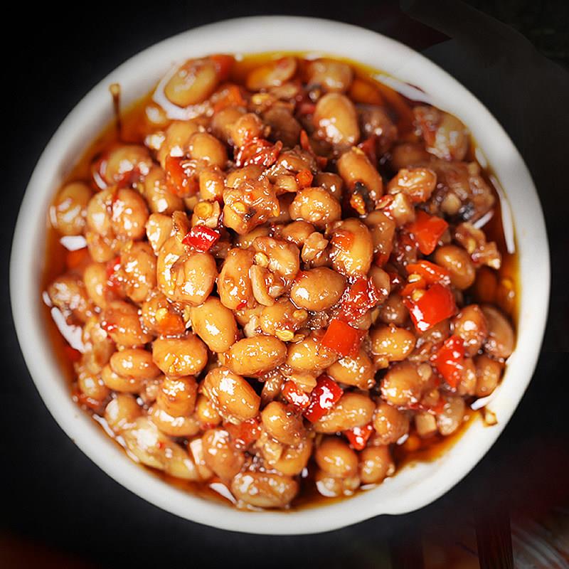 黄豆豉商用桶装香辣腊八豆黄豆豉拌饭拌面酱豆子豆瓣酱微辣红油豆