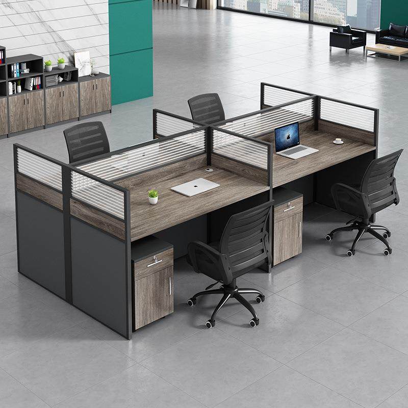 办公桌椅一组工合位办公屏桌职员桌单人DWZ4人多风电脑套装卡座件