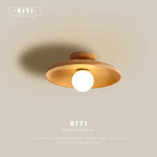 走廊灯过道灯入户门厅灯简约现代原木吸顶灯玄关灯衣帽间日式 灯具