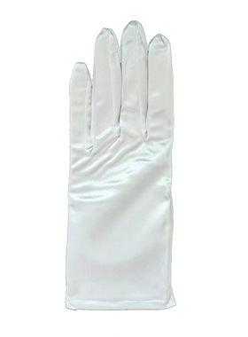 法式缎面婚纱手套白色复古长款新娘结婚晚宴礼服拍照写真礼仪手套