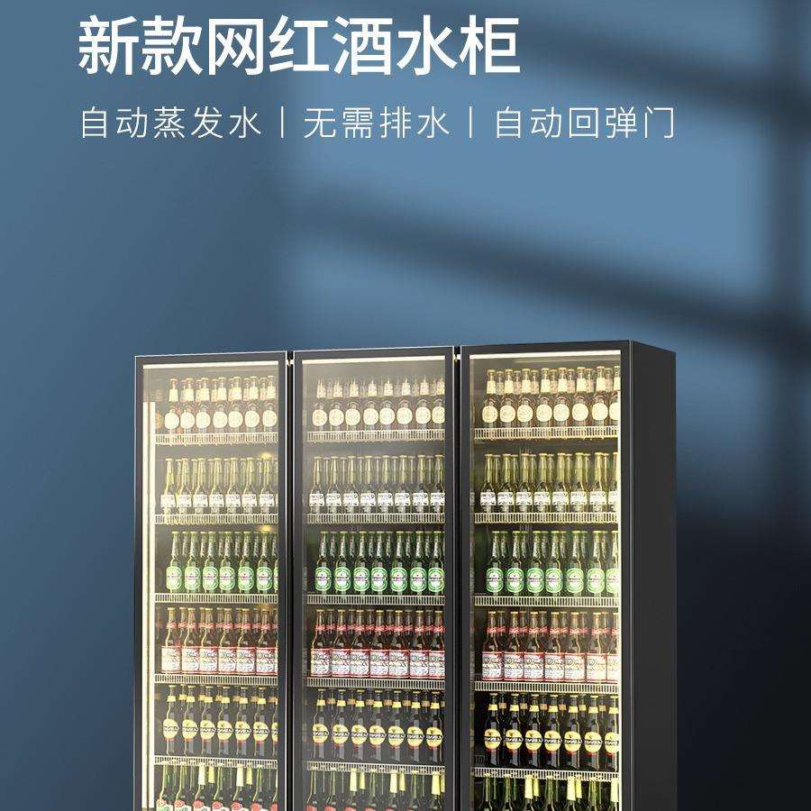 啤酒柜饮料柜酒水展示柜冷藏保鲜柜网红冰柜商用冷柜酒吧冰箱立式