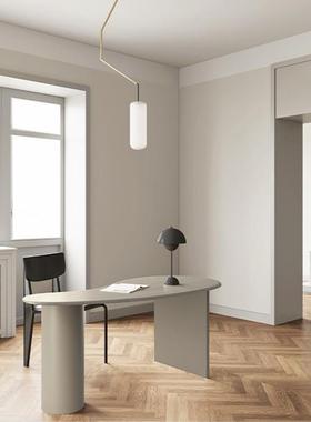 严选实木写桌家用轻奢创意形书字桌脑桌异卧wyy20241电室极简办公