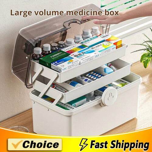 1 piece ivory white large capacity pill box for household me