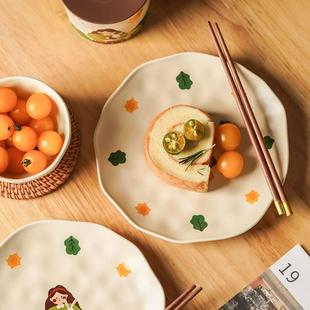碗具家用套装 一人食釉下彩餐具碗碟盘套装 高颜值陶瓷碗盘餐具组合