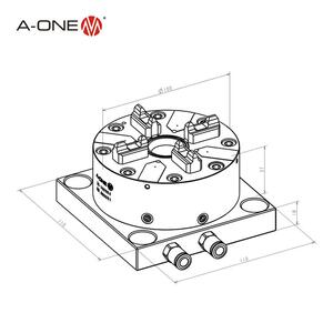 A-ONE加工中心夹具100型气动卡盘 可兼容替代erowa自动化工装夹具