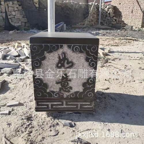 石雕柱墩石方形石柱墩空心包皮柱脚石底座中式古建筑石柱墩