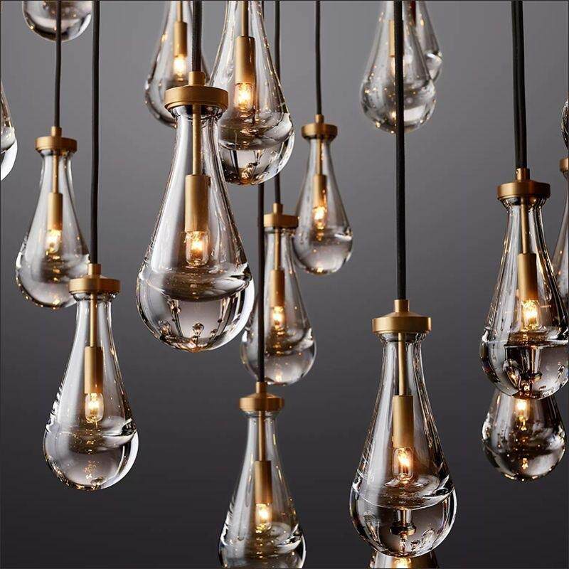 可控硅创意水滴单头吊灯轻奢楼梯灯吧台卧室书房床头餐厅水晶灯