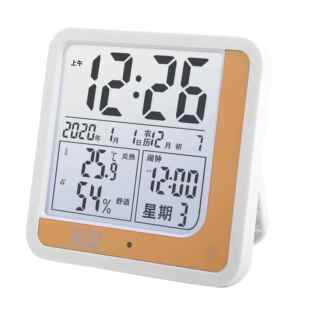 带农钟历时钟小电子表钟客厅夜光静音数字卧挂室台式闹钟桌FW6163