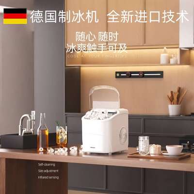 德国制冰机小型家用宿舍学生迷你全自动制冰器小功率15KG户外摆摊