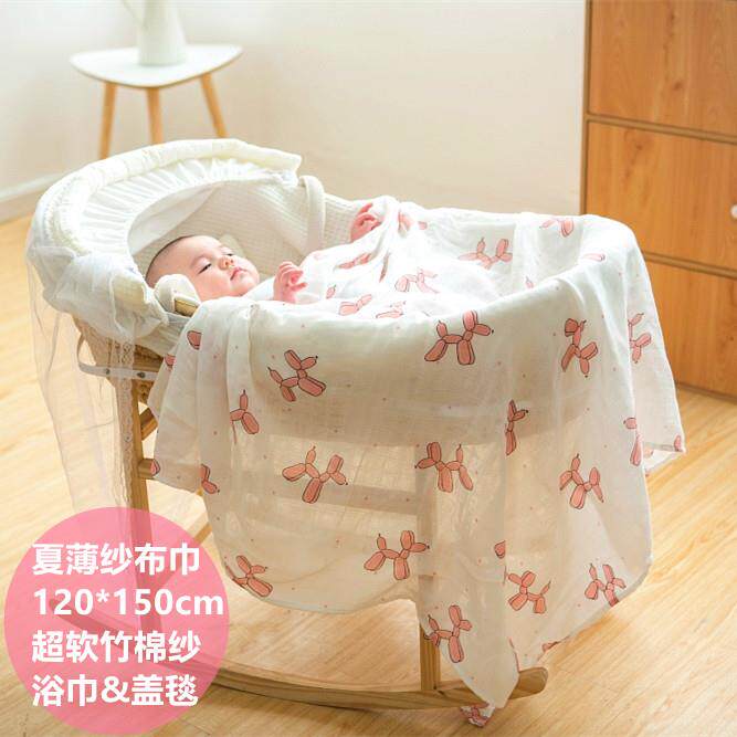 棉布树婴儿纱布浴巾儿童竹棉夏季薄新生儿婴儿用品洗澡毛巾被盖毯