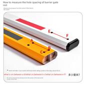 栅栏门杆八角形直杆停车场挡块汽车栅栏社区伸缩栏杆门护可调杆门