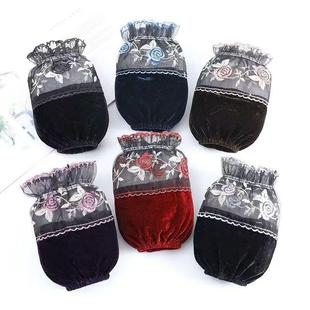 羽绒服专用袖套女高级感上班新款金丝绒护袖秋冬季女士成人短款防