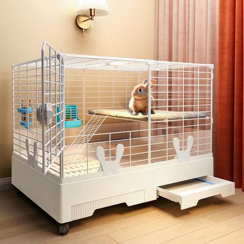防喷尿兔笼子家用特大号大空间别墅荷兰猪兔子笼子室内专用笼