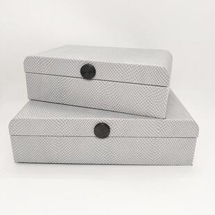 设计首饰盒摆件木盒 饰收纳盒酒店客厅房间软装 新中式 样板间装